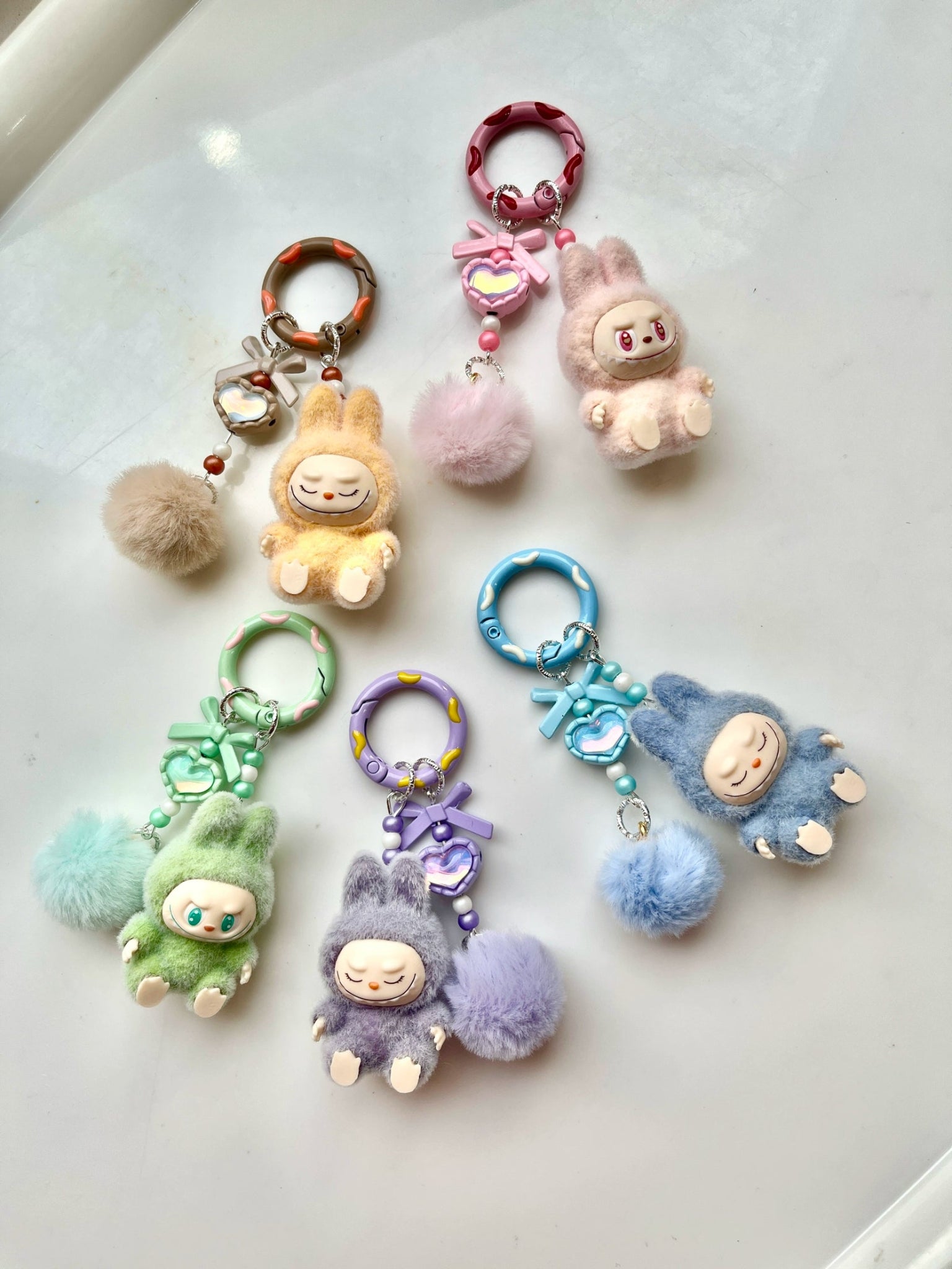 THE MONSTERS (Labubu) DIY Keyring with Fur Ball - GiglBox
